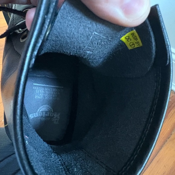 Dr. Martens Black Leather Boots with Yellow Tag - Picture 3 of 4